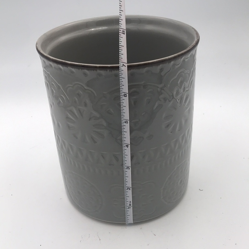 Dowan Grey Ceramic Porcelain Mandala Kitchen Utensil‎ Holder/Wine Chiller - Picture 7 of 8